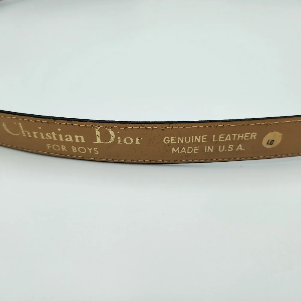 Dior Kids Belt in Brown with Gold Buckle